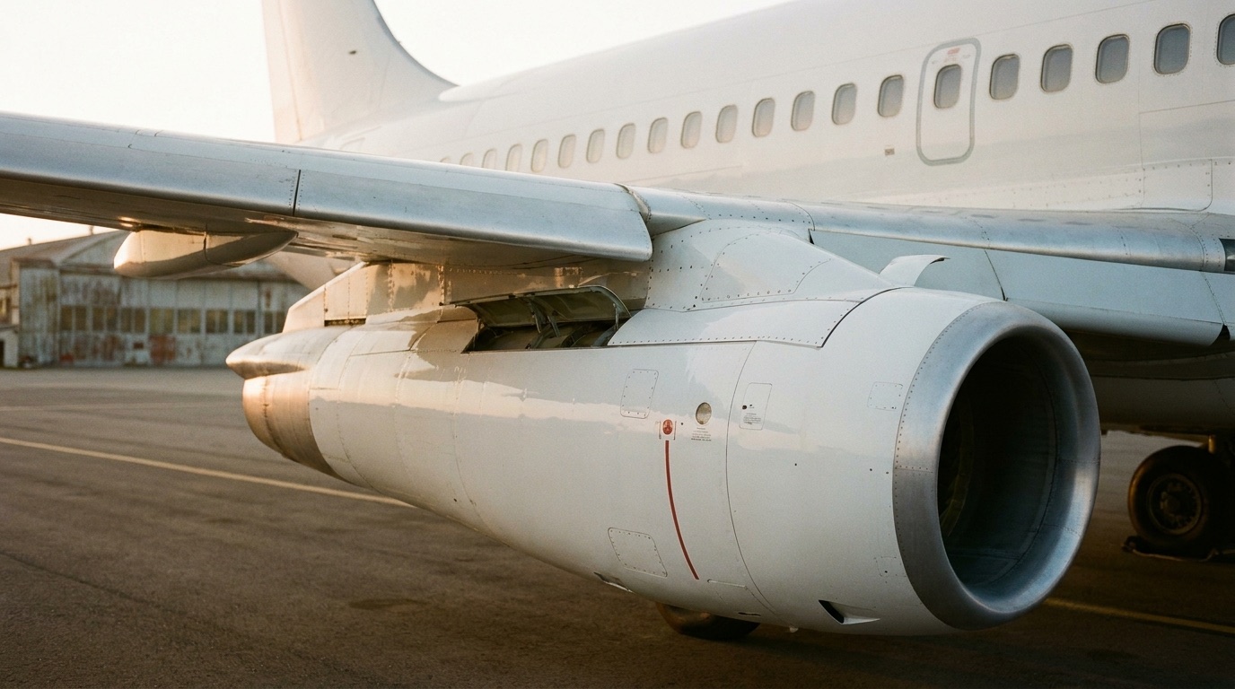 Engine nacelle under the wing